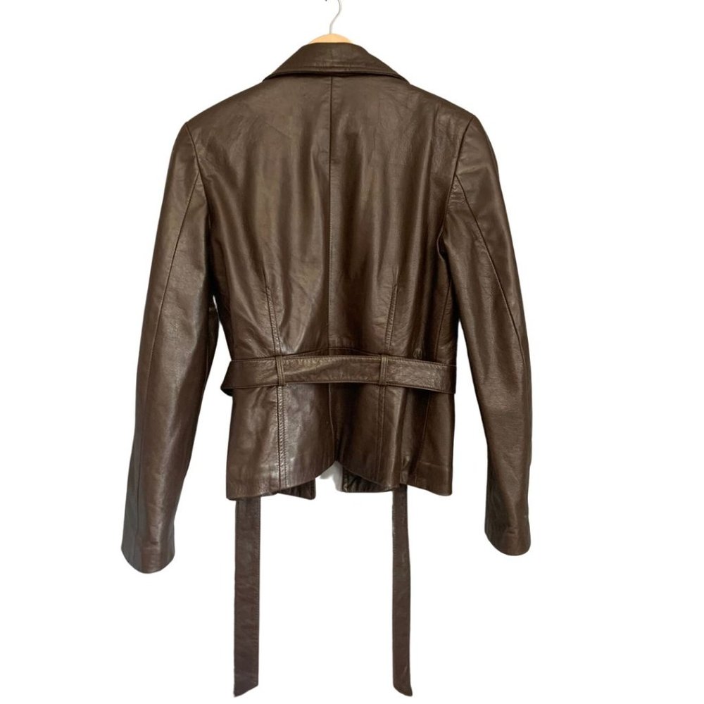 Danier | Women's Coat| Western Biker | Fleece Lined Winter Leather Jacket| - Picture 5 of 6